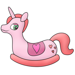 Size: 2000x2000 | Tagged: safe, anonymous artist, derpibooru import, inflatable pony, high res, inflatable, rocking horse, simple background, transparent background