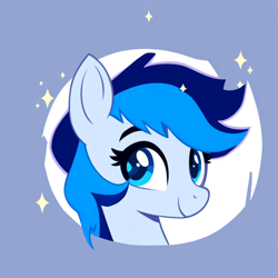 Size: 1080x1080 | Tagged: safe, ai content, derpibooru import, generator:pony diffusion v5, generator:stable diffusion, machine learning generated, oc, oc:white lily, avatar, bust, looking at you, portrait, smiling