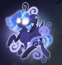 Size: 2000x2100 | Tagged: safe, artist:gallantserver, derpibooru import, oc, oc:nyx (gallantserver), pegasus, pony, female, glowing, glowing eyes, mare, solo