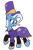 Size: 988x1504 | Tagged: safe, artist:xppp1n, trixie, pony, unicorn, alternate design, clothes, female, hat, head turn, looking back, looking to side, looking to the right, mare, open mouth, open smile, see-through, simple background, smiling, solo, top hat, transparent background