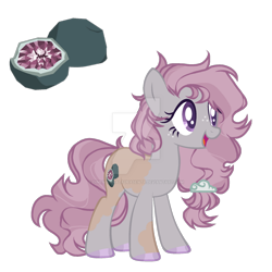 Size: 1280x1280 | Tagged: safe, artist:dimensionalaurasentr, derpibooru import, oc, oc only, oc:amethyst fragment, earth pony, pony, base used, deviantart watermark, female, mare, obtrusive watermark, offspring, open mouth, open smile, parent:big macintosh, parent:marble pie, parents:marblemac, simple background, smiling, solo, transparent background, watermark