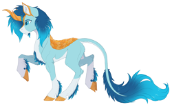 Size: 3615x2247 | Tagged: safe, artist:nocti-draws, derpibooru import, oc, oc only, kirin, kirin oc, simple background, solo, transparent background, unshorn fetlocks