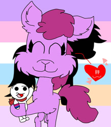 Size: 835x958 | Tagged: safe, artist:noelia "wolfpuppygal" r., derpibooru import, berry punch, berryshine, earth pony, pony, g4, bisexuality, crossover, james (oddballs), netflix, oddballs, theodd1sout, xenogender