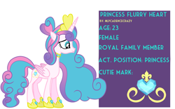 Size: 1024x643 | Tagged: safe, artist:mlpcadencecrazy, derpibooru import, princess flurry heart, alicorn, pony, base used, concave belly, crown, female, hoof shoes, jewelry, mare, older, older flurry heart, peytral, princess shoes, regalia, simple background, slender, solo, thin, white background