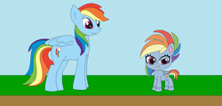 Size: 1440x688 | Tagged: safe, artist:marybethemberjoy49-1, derpibooru import, rainbow dash, pegasus, pony, g4, g4.5, my little pony: pony life, female, generational ponidox, mare, outdoors