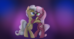 Size: 4096x2160 | Tagged: safe, artist:suryfromheaven, derpibooru import, cheerilee, mayor mare, earth pony, pony, bipedal, dancing, duo, duo female, female, hug, in love, lesbian, lightning, love, mare, ship:mayorlee, shipping