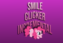 Size: 584x399 | Tagged: safe, derpibooru import, pinkie pie, earth pony, pony, clicker, gradient background, loading screen, pink pony, roblox, solo