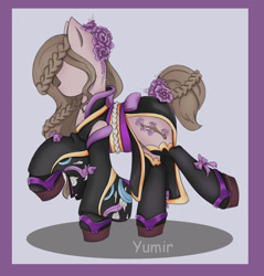 Size: 972x1017 | Tagged: safe, artist:yumir, derpibooru import, pony, clothes, design, flower, flower in hair, japan, passepartout, signature