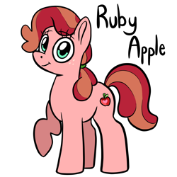 Size: 1802x1804 | Tagged: safe, artist:smirk, derpibooru import, oc, oc only, oc:ruby apple, magical lesbian spawn, offspring, parent:apple bloom, parent:diamond tiara, parents:diamondbloom, solo