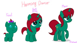 Size: 1024x576 | Tagged: safe, artist:dragonfireprincess, derpibooru import, oc, oc only, oc:harmony dancer, pony, g4, simple background, solo, white background