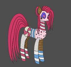 Size: 850x800 | Tagged: safe, artist:ponie pie, derpibooru exclusive, derpibooru import, oc, oc only, oc:candymare, food pony, original species, pony, fanfic:something sweet to bite, candy, female, food, ponified, reformed, reformed villain, solo, species swap