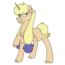 Size: 1080x1080 | Tagged: safe, artist:fuckomcfuck, derpibooru import, oc, oc only, oc:anna, pony, unicorn, eyeshadow, freckles, hair tie, horn, magical lesbian spawn, makeup, offspring, parent:applejack, parent:rarity, parents:rarijack, simple background, transparent background