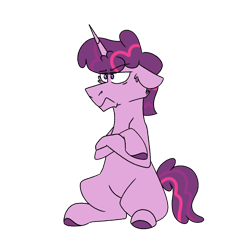 Size: 1080x1080 | Tagged: safe, artist:fuckomcfuck, derpibooru import, oc, oc only, oc:punchline, pony, unicorn, horn, magical lesbian spawn, offspring, parent:pinkie pie, parent:twilight sparkle, parents:twinkie, simple background, solo, transparent background