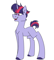 Size: 1080x1200 | Tagged: safe, artist:fuckomcfuck, derpibooru import, oc, oc only, oc:velvet zap, pony, unicorn, horn, magical lesbian spawn, offspring, parent:rainbow dash, parent:twilight sparkle, parents:twidash, simple background, solo, transparent background