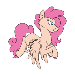 Size: 1080x1080 | Tagged: safe, artist:fuckomcfuck, derpibooru import, oc, oc only, oc:secret surprise, pegasus, pony, magical lesbian spawn, offspring, parent:fluttershy, parent:pinkie pie, parents:flutterpie, simple background, solo, transparent background