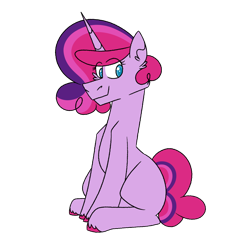 Size: 1080x1080 | Tagged: safe, artist:fuckomcfuck, derpibooru import, oc, oc only, oc:dawn frosting, pony, unicorn, horn, magical lesbian spawn, offspring, parent:pinkie pie, parent:twilight sparkle, parents:twinkie, simple background, solo, transparent background