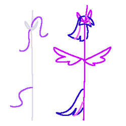 Size: 300x300 | Tagged: safe, derpibooru import, rarity, twilight sparkle, twilight sparkle (alicorn), alicorn, unicorn, 1000 hours in ms paint, duo, horn, quality, simple background, sketch, stick, white background