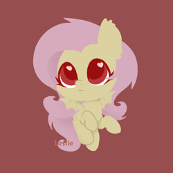 Size: 1000x1000 | Tagged: safe, artist:莱丝orz, derpibooru import, fluttershy, bat pony, pony, bat ponified, chibi, cute, daaaaaaaaaaaw, female, flutterbat, heart, heart eyes, mare, race swap, red background, shyabates, shyabetes, simple background, solo, spread wings, text, wingding eyes, wings