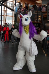 Size: 600x900 | Tagged: safe, derpibooru import, rarity, human, 2013, desucon frostbite, fursuit, indoors, irl, irl human, photo, ponysuit, solo focus