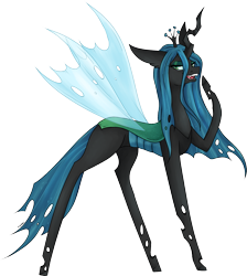 Size: 1649x1843 | Tagged: safe, artist:nyanri, derpibooru import, queen chrysalis, changeling, g4, commission, commissioner:reversalmushroom, simple background, solo, transparent background