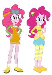 Size: 431x619 | Tagged: safe, artist:selenaede, artist:user15432, derpibooru import, pinkie pie, human, equestria girls, g4, actor allusion, andrea libman, base used, clothes, crossover, dress, goggles, hairpin, hand on hip, lemon meringue (strawberry shortcake), open mouth, open smile, overalls, shirt, shoes, simple background, smiling, socks, strawberry shortcake, strawberry shortcake berry in the big city, strawberry shortcake's berry bitty adventures, transparent background, voice actor, voice actor joke, yellow dress