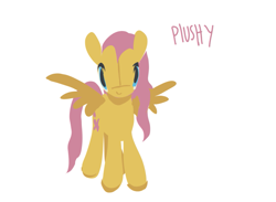 Size: 1079x788 | Tagged: safe, artist:squilko, derpibooru import, fluttershy, pegasus, pony, g4, female, mare, plushie, ponytober, ponytober 2024, simple background, solo, white background