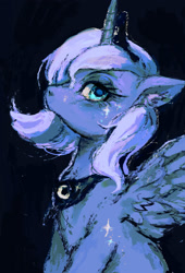 Size: 1391x2048 | Tagged: safe, artist:4rceus, derpibooru import, princess luna, alicorn, pony, female, s1 luna, solo