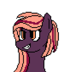 Size: 450x510 | Tagged: safe, alternate version, artist:nukepony360, derpibooru import, oc, oc only, oc:cherry sunset, earth pony, alternate character, artfight, bust, digital art, female, mare, pixel art, portrait, simple background, solo, transparent background