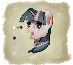 Size: 2640x2341 | Tagged: safe, artist:plainoasis, derpibooru import, twilight sparkle, pony, g4, bust, female, mare, solo