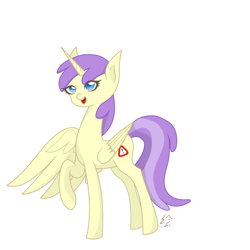 Size: 5000x5000 | Tagged: safe, artist:lingmengxi78214, derpibooru import, alula, pluto, princess erroria, alicorn, pony, :d, female, mare, open mouth, open smile, simple background, smiling, solo, spread wings, white background, wings