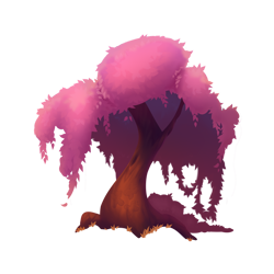 Size: 1000x1000 | Tagged: safe, artist:taneysha, derpibooru import, fluttershy, collaboration, g4, collaboration:bestiary of fluttershy, dendrification, fluttertree, inanimate tf, leafing the dream, simple background, solo, transparent background, tree