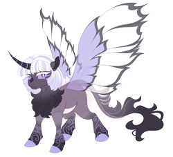 Size: 5400x4900 | Tagged: safe, artist:gigason, derpibooru import, oc, oc only, oc:contour caster, alicorn, hybrid, pony, absurd resolution, adoptable, alicorn oc, bangs, blank flank, bobcut, brown coat, chest fluff, coat markings, colored, colored belly, colored chest fluff, colored eyebrows, colored eyelashes, colored head, colored hooves, colored horn, colored pinnae, colored sclera, colored wings, curved horn, diamond pupils, ethereal tail, eye markings, eyebrows, eyebrows visible through hair, eyeshadow, facial markings, fangs, female, female oc, flat colors, flowing tail, frown, gradient legs, gradient mane, gradient tail, hooves, horn, hybrid oc, leg markings, leonine tail, lidded eyes, long tail, looking at you, looking back, makeup, mare oc, multicolored tail, multicolored wings, neck fluff, no catchlights, obtrusive watermark, offspring, pale belly, parent:pony of shadows, parent:twilight sparkle, purple coat, purple eyes, purple hooves, purple sclera, ruff, shadow pony, short hair, simple background, socks (coat marking), solo, spread wings, standing, straight mane, stripe (coat marking), striped horn, tail, thick eyelashes, three quarter view, transparent background, transparent wings, two toned mane, unicorn horn, wall of tags, watermark, white belly, white eyelashes, white pupils, wing markings, wings