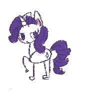 Size: 200x200 | Tagged: safe, artist:tieb5, derpibooru import, rarity, pony, female, simple background, solo, white background