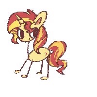 Size: 200x200 | Tagged: safe, artist:tieb5, derpibooru import, sunset shimmer, pony, female, simple background, solo, white background