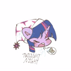 Size: 2532x2532 | Tagged: safe, artist:tieb5, derpibooru import, twilight sparkle, pony, female, simple background, sleeping, solo, white background