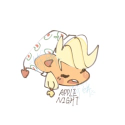 Size: 840x840 | Tagged: safe, artist:tieb5, derpibooru import, applejack, pony, female, simple background, sleeping, solo, white background