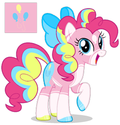 Size: 742x769 | Tagged: safe, artist:guruyunus17, derpibooru import, pinkie pie, earth pony, pony, alternate design, alternate hair color, bow, cute, diapinkes, female, hair bow, kincadeverse, mare, open mouth, open smile, simple background, smiling, solo, transparent background