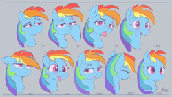 Size: 4038x2271 | Tagged: safe, artist:auroriia, derpibooru import, rainbow dash, pegasus, pony, g4, expressions, facial expressions, female, mare, solo