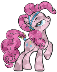 Size: 559x703 | Tagged: safe, artist:noi kincade, derpibooru import, pinkie pie, crystal pony, earth pony, pony, g4, crystallized, female, simple background, solo, transparent background