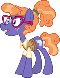 Size: 3000x3904 | Tagged: safe, artist:cloudy glow, derpibooru import, frazzle rock, earth pony, pony, g4, female, glasses, nerd pony, simple background, solo, transparent background, vector