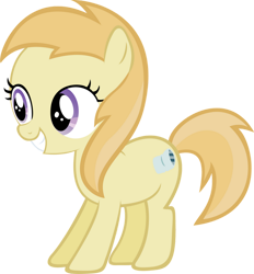 Size: 900x970 | Tagged: safe, artist:ryanthebrony, derpibooru import, noi, earth pony, pony, g4, lesson zero, season 2, absurd resolution, cute, female, filly, foal, grin, noiabetes, show accurate, simple background, smiling, solo, transparent background, vector