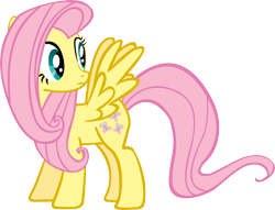 Size: 3000x2288 | Tagged: safe, artist:ryanthebrony, derpibooru import, fluttershy, pegasus, pony, g4, female, mare, simple background, solo, transparent background, vector