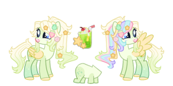 Size: 1000x500 | Tagged: safe, artist:lastunicorn666, derpibooru import, oc, oc:melon cream soda, pegasus, pony, colored wings, female, mare, simple background, solo, transparent background, wings