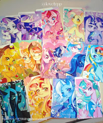 Size: 750x902 | Tagged: safe, artist:pplaoxiansheng, derpibooru import, applejack, fluttershy, pinkie pie, rainbow dash, rarity, twilight sparkle, alicorn, earth pony, pegasus, pony, unicorn, horn, mane six