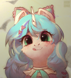 Size: 1836x2000 | Tagged: safe, artist:rvsd, derpibooru import, oc, oc only, pony, unicorn, :3, :p, bow, bust, clothes, cute, hair bow, horn, looking at you, portrait, solo, tongue, tongue out