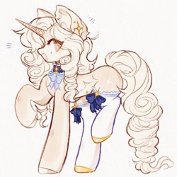 Size: 1440x1440 | Tagged: safe, artist:misty.mooon, derpibooru import, oc, oc only, pony, unicorn, choker, clothes, ear fluff, ear piercing, earring, ears, female, horn, jewelry, mare, piercing, simple background, socks, solo, white background