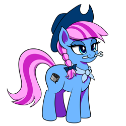 Size: 2000x2000 | Tagged: safe, artist:vomitvomiting, derpibooru import, oc, oc:designer doohickey, pony, hat, simple background, solo, white background