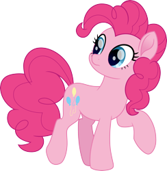 Size: 3000x3068 | Tagged: safe, artist:cloudy glow, derpibooru import, pinkie pie, earth pony, pony, g4, female, mare, movie accurate, simple background, solo, transparent background, vector