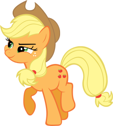 Size: 2500x2796 | Tagged: safe, artist:ryanthebrony, derpibooru import, applejack, earth pony, pony, g4, applejack is best facemaker, female, mare, simple background, solo, transparent background, vector