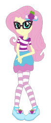 Size: 248x588 | Tagged: safe, artist:selenaede, artist:user15432, derpibooru import, fluttershy, human, equestria girls, g4, andrea libman, base used, bow, clothes, crossover, dork, dress, flutternerd, glasses, hair bow, looking at you, nerd, pigeon toed, shoes, simple background, smiling, smiling at you, socks, solo, stockings, strawberry shortcake, strawberry shortcake's berry bitty adventures, striped socks, sweet grapes, thigh highs, transparent background, voice actor joke